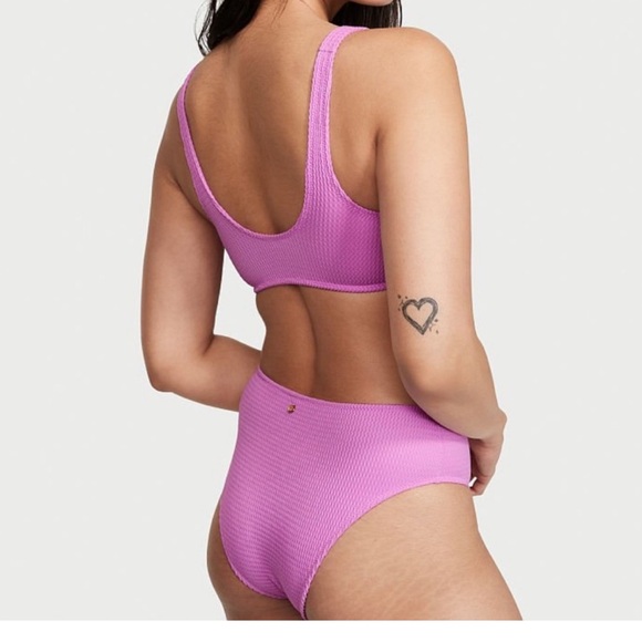 Pink Ribbed Bikini Set - Picture 2 of 5